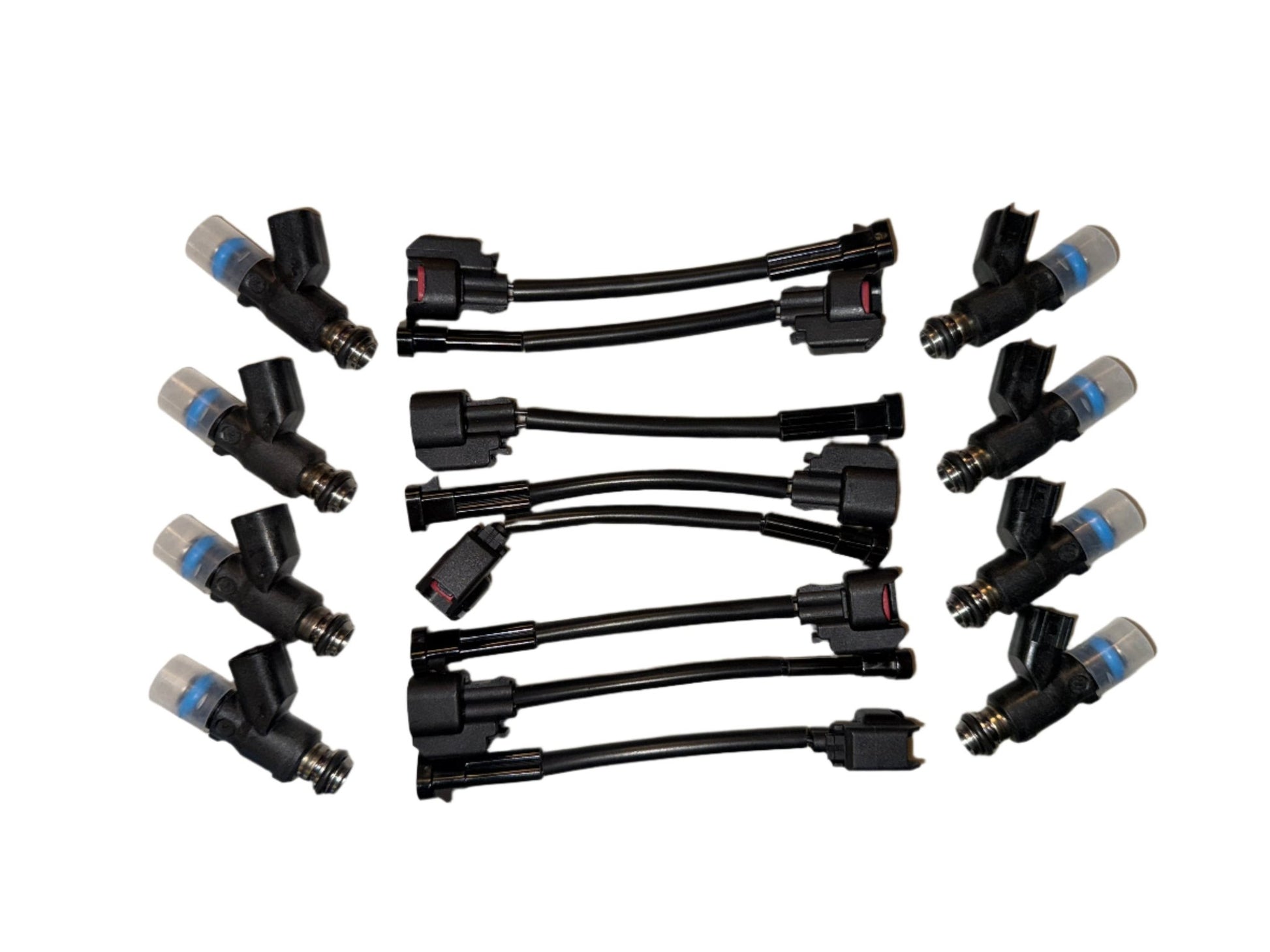 50lb/hr OEM GM 12613412 Flex Fuel Injectors - Set of 8 fits 1999 - 2007 GM Truck / SUV W/ Delphi Adapters - Richard Holdener Performance